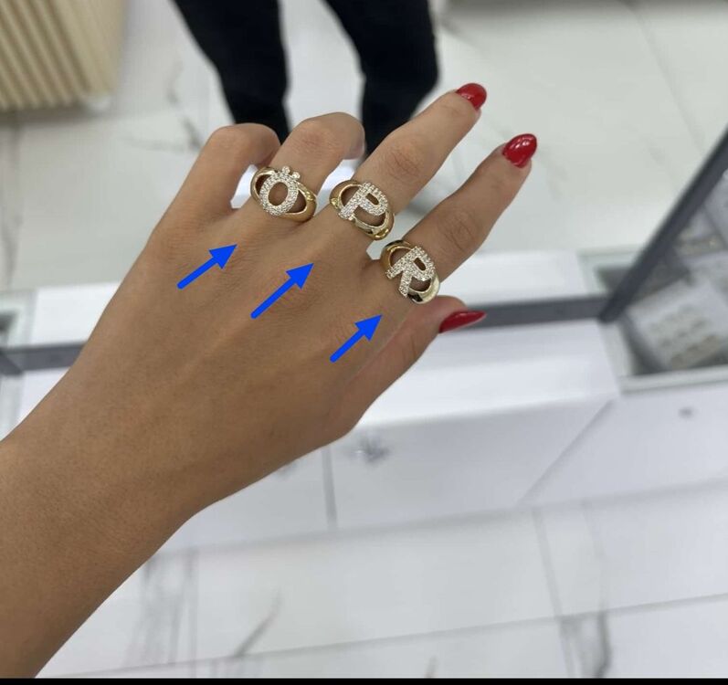 VİP SERİ TAŞLI HARF MODEL YÜZÜK