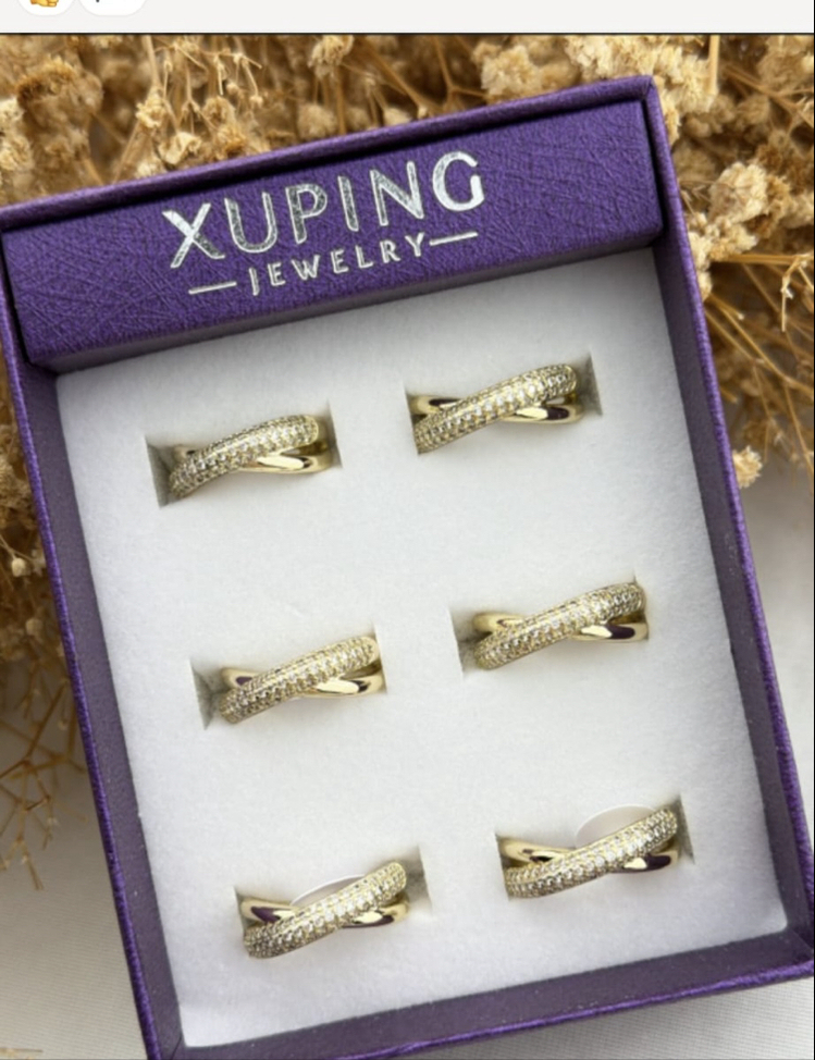 XUPİNG 14K TAŞLI ÇARPRAZ MODEL YÜZÜK