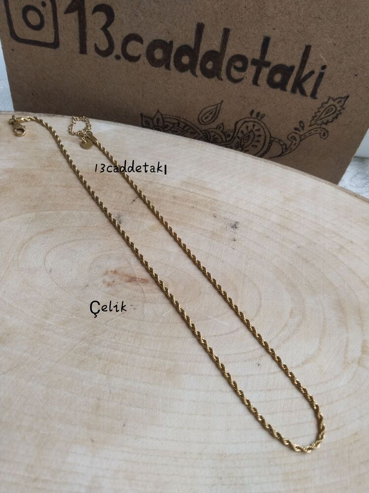 ÇELİK BURGU ZİNCİR MODEL KOLYE 60 CM