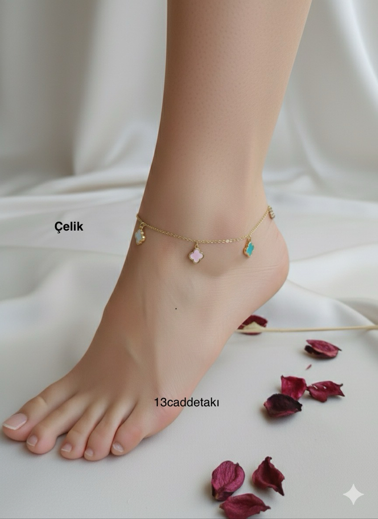 ÇELİK RENKLİ YONCALI MODEL HALHAL