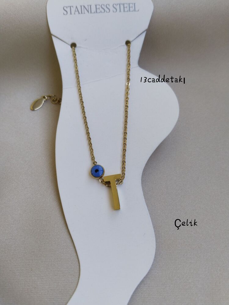 ÇELİK NAZAR BONCUKLU T HARFLİ HALHAL 
