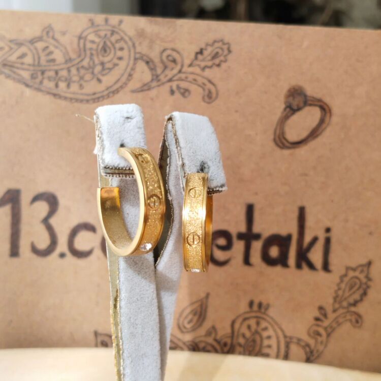 ÇELİK SİMLİ TAŞLI CRTR HALKA MODEL KÜPE