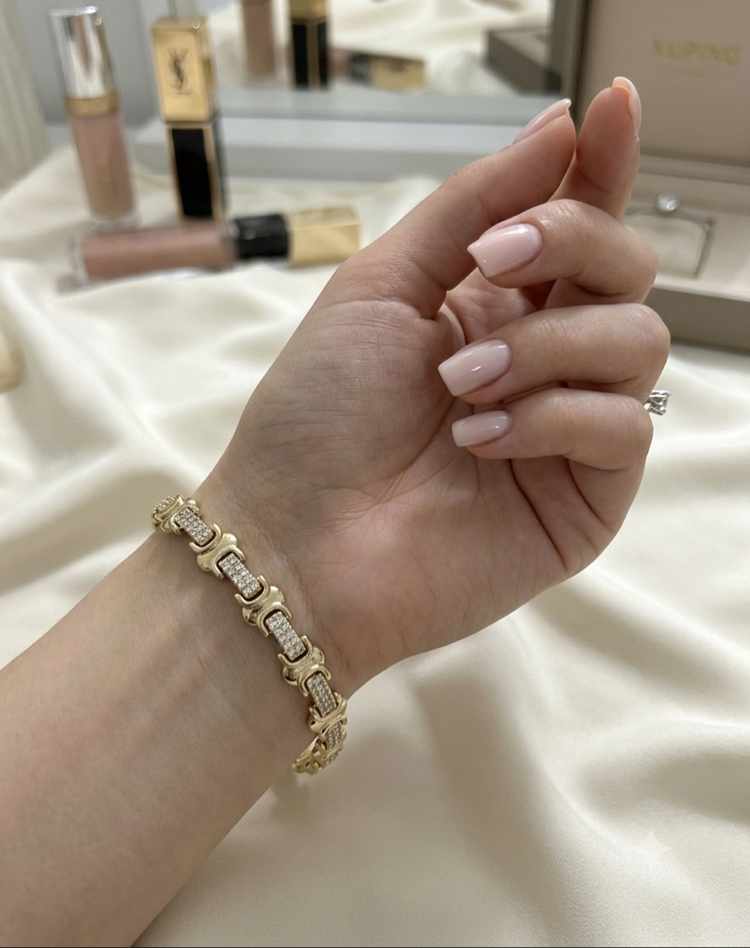 XUPİNG 14K TAŞLI HALAT MODEL BİLEKLİK