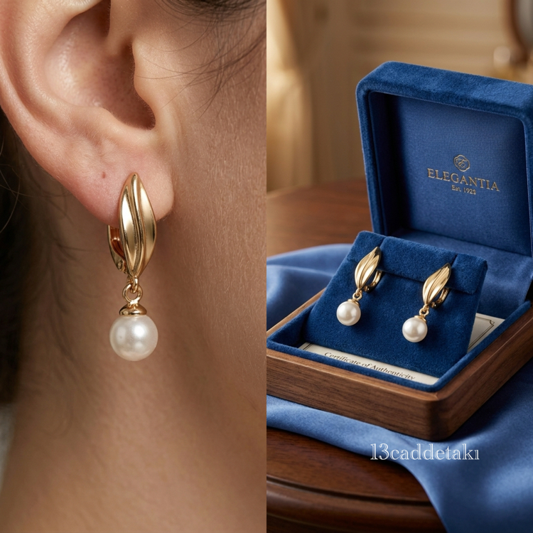 XUPİNG 18K İNCİLİ MODEL KÜPE