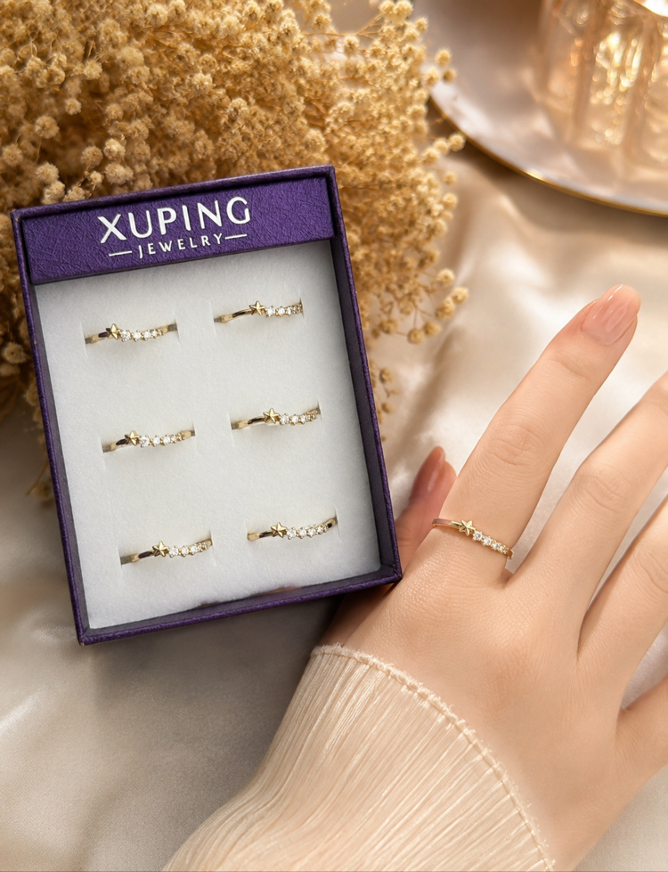 XUPİNG 14K TAŞLI YILDIZLI YÜZÜK