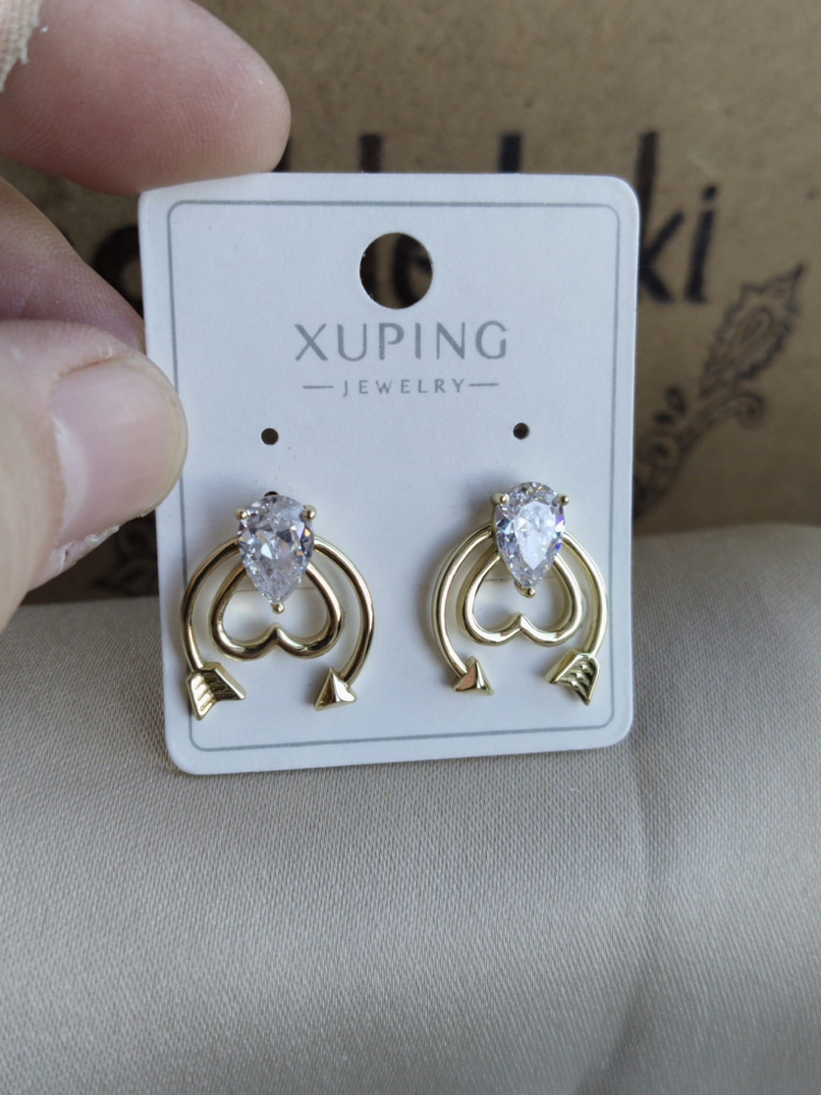 ÇELİK XUPİNG 14K TAŞLI AY MODEL KÜPE