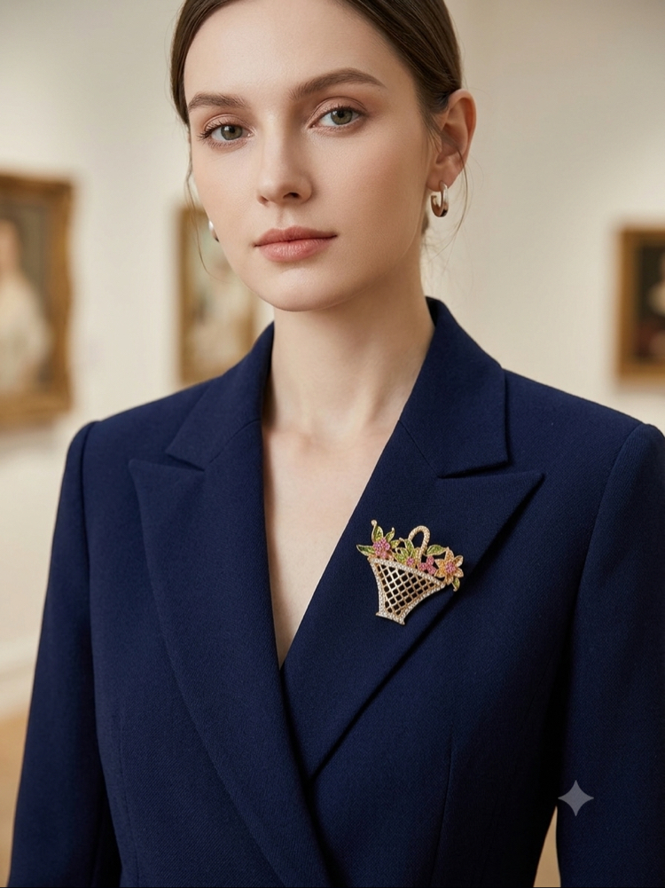 ÇİÇEK BUKETİ MODEL BROŞ