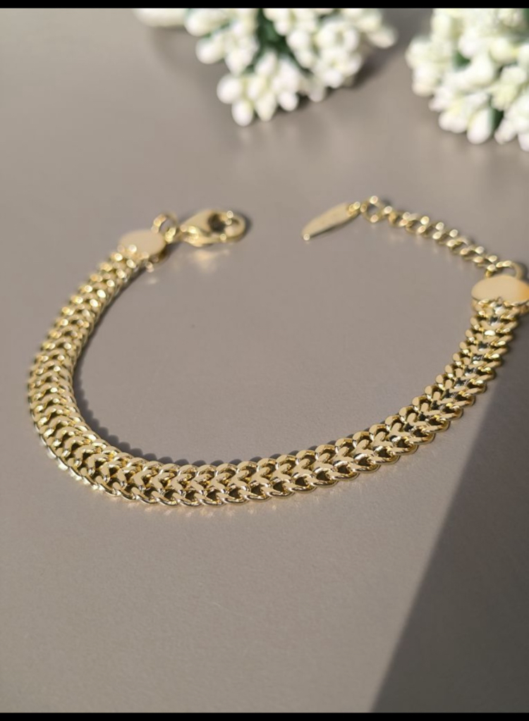 XUPİNG 14k KALIN EZME MODEL BİLEKLİK