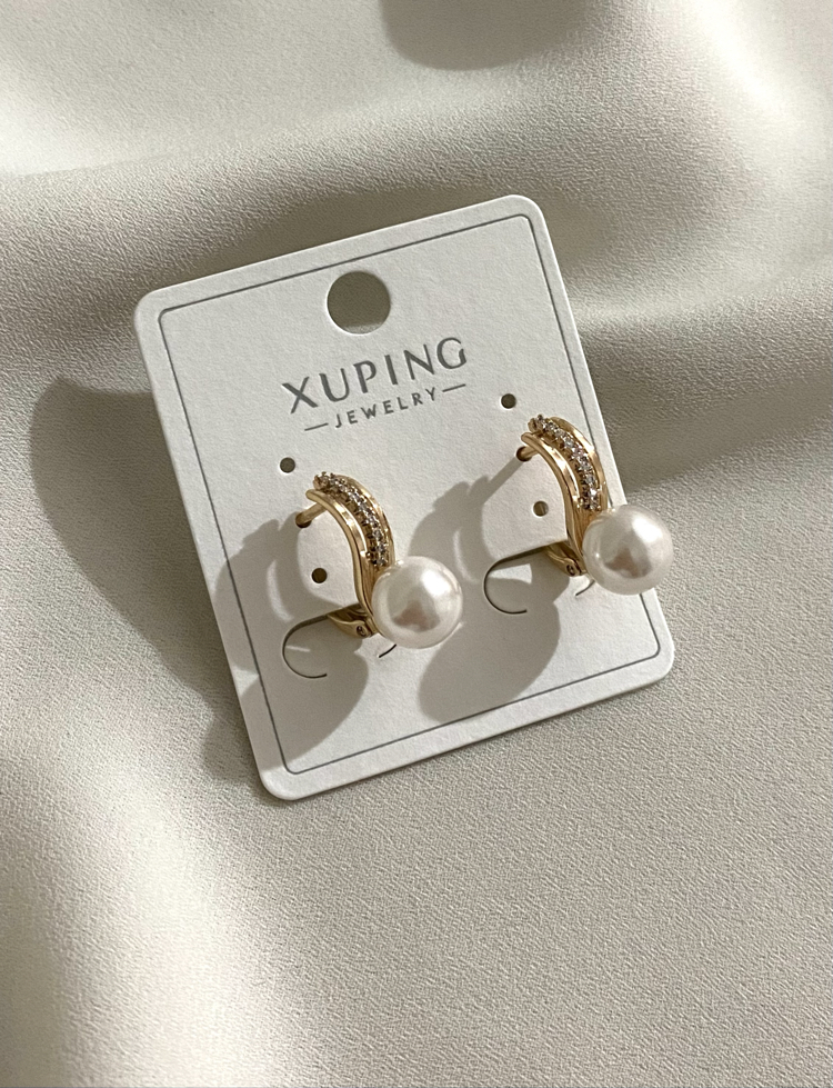 XUPİNG 18K İNCİLİ MODEL KÜPE