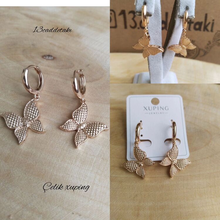 ÇELİK XUPİNG KELEBEKLİ MODEL KÜPE