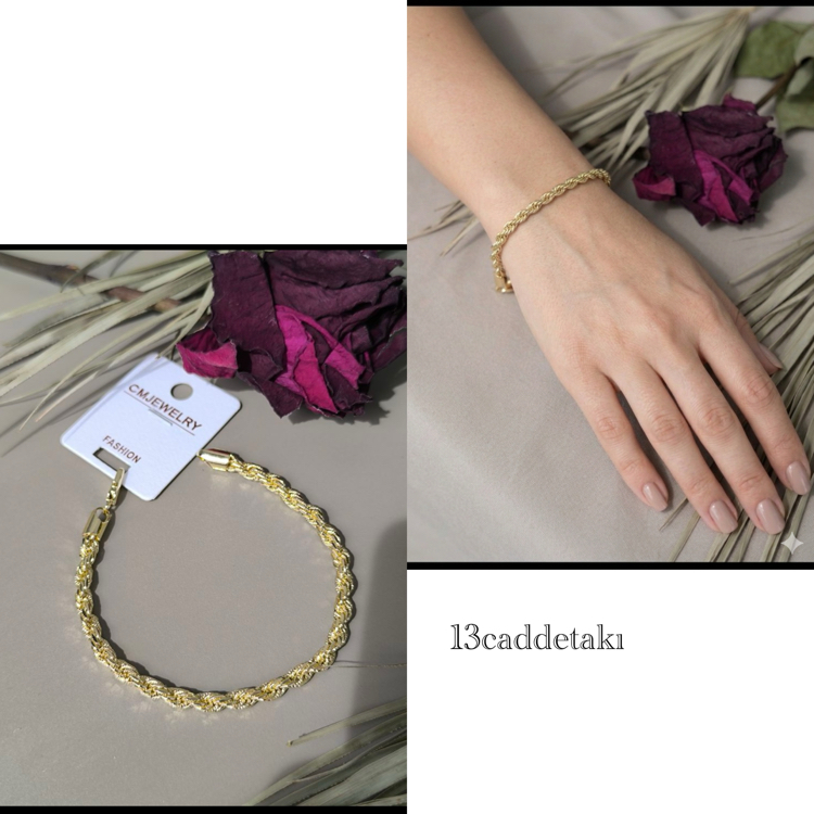 VİP 14K BURGU MODEL BİLEKLİK