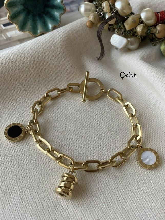 ÇELİK CHARM MODEL KALIN ZİNCİRLİ GEMİCİ BİLEKLİK