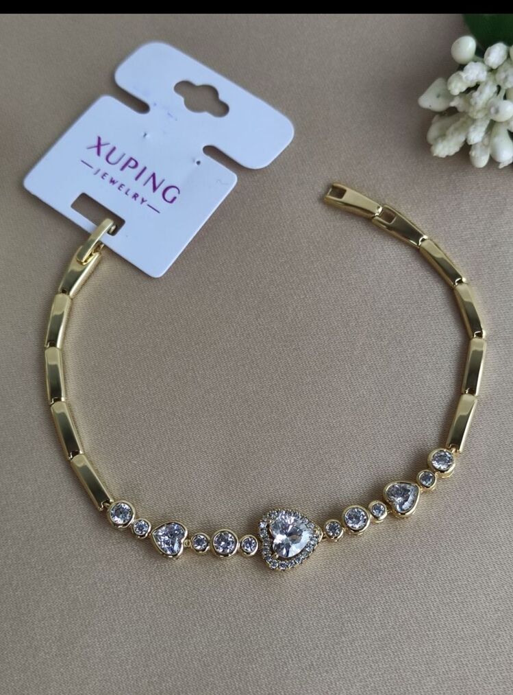 ÇELİK XUPİNG 14K KALPLİ BİLEKLİK