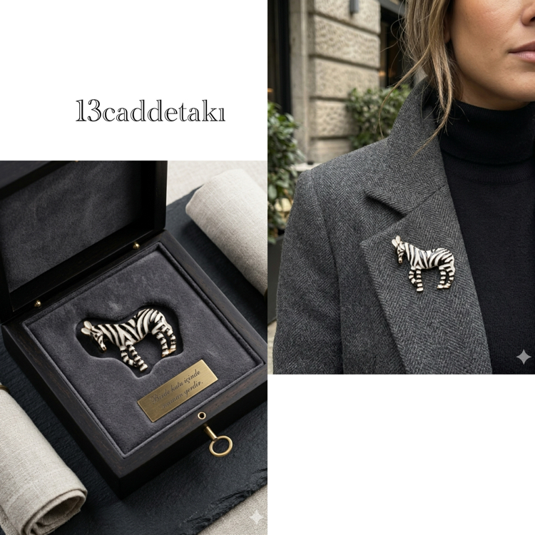 ZEBRA MODEL BROŞ