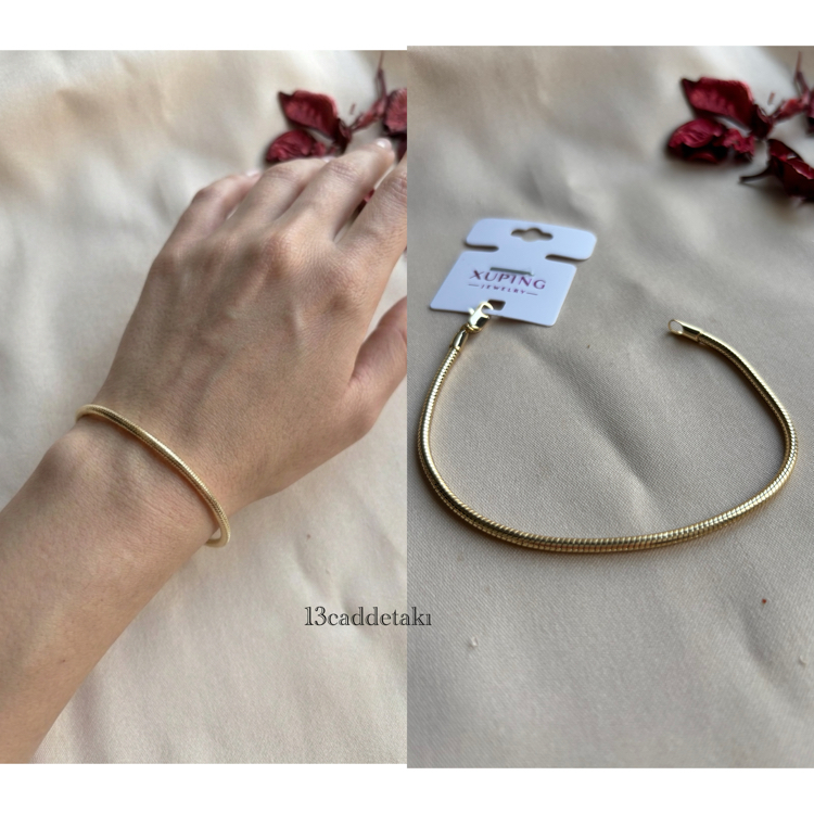 XUPİNG 14K YILAN MODEL BİLEKLİK