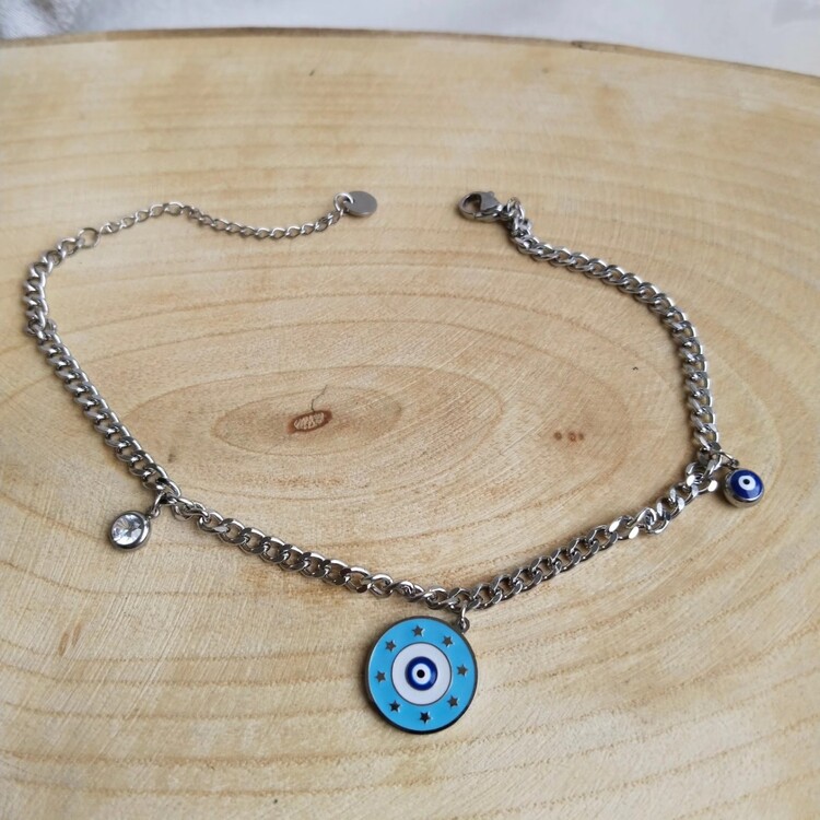 ÇELİK NAZAR BONCUKLU MODEL HALHAL