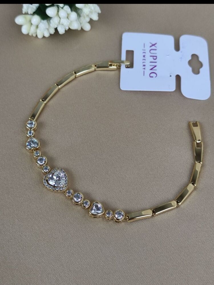 ÇELİK XUPİNG 14K KALPLİ BİLEKLİK