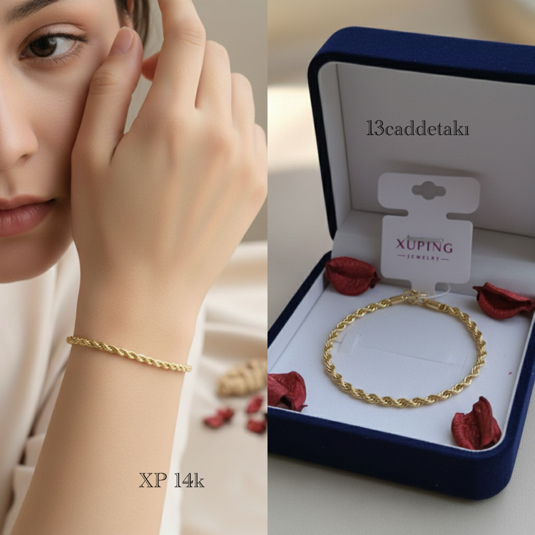 ÇELİK XP 14K BURGU MODEL BİLEKLİK