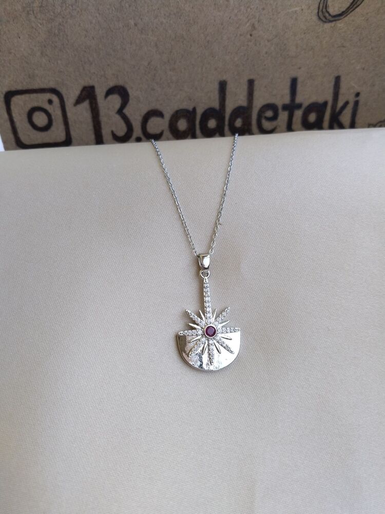 ÇELİK KUTUP YILDIZI MODEL KALKAN KOLYE
