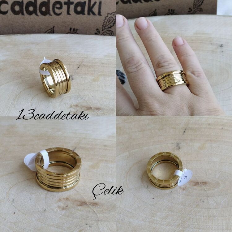 ÇELİK ROMA RAKAMLI MRKA MODEL YÜZÜK