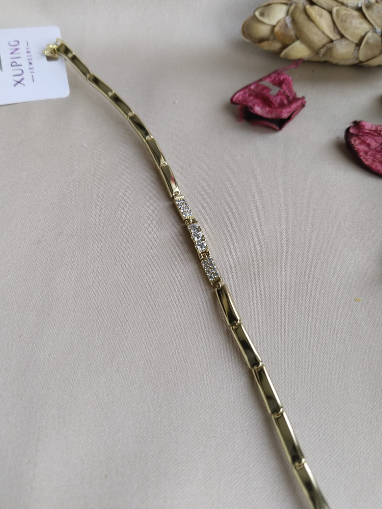 ÇELİK XP 14K TAŞLI KİBAR MODEL BİLEKLİK