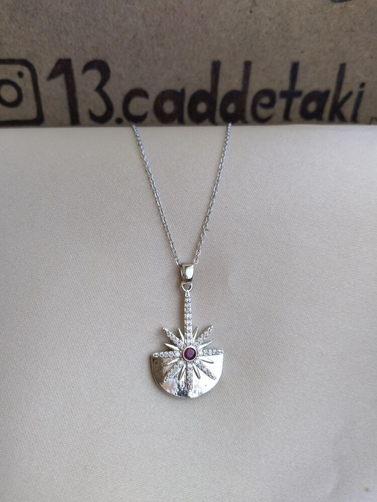ÇELİK KUTUP YILDIZI MODEL KALKAN KOLYE