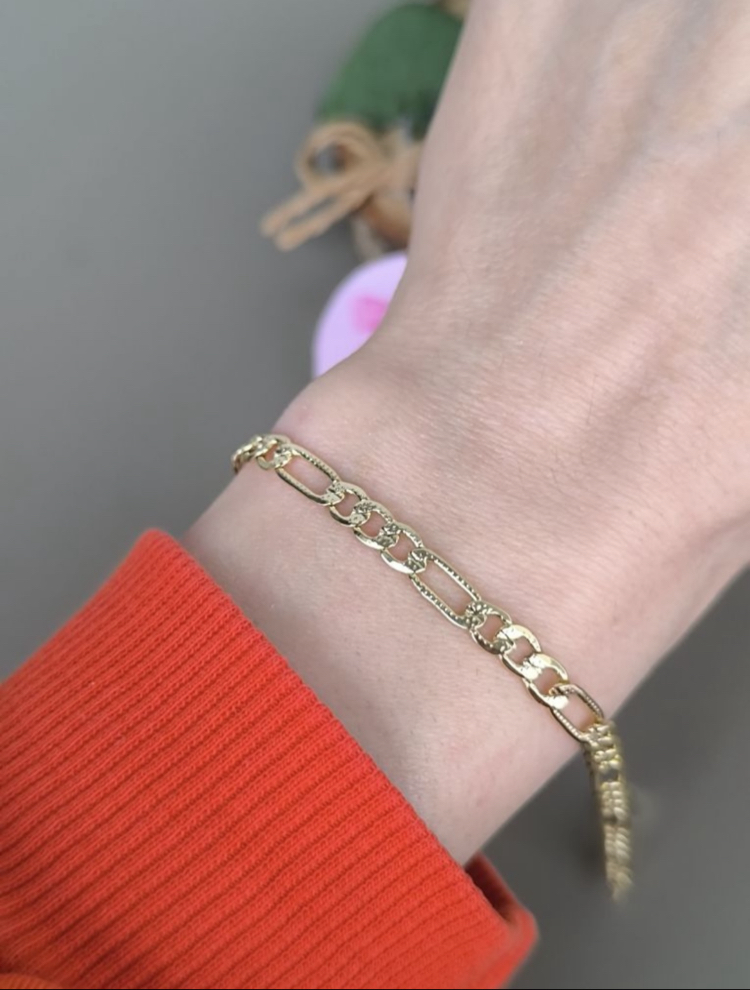VİP SERİ 14K FİGARO MODEL BİLEKLİK