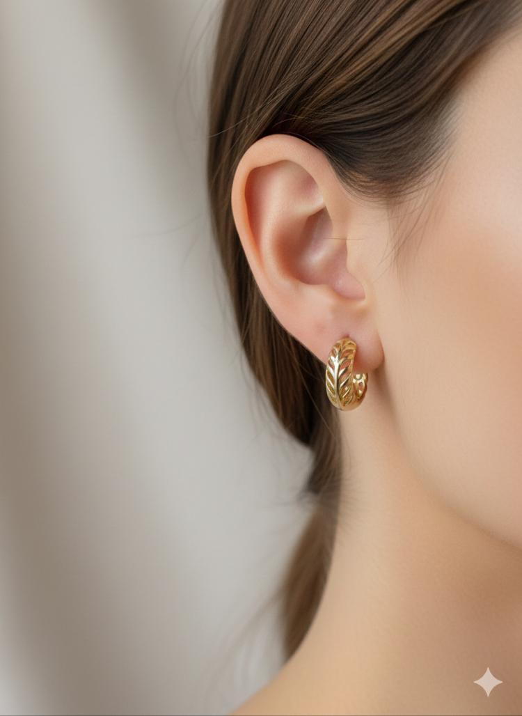 XUPİNG 14K ŞERİTLİ MODEL KÜPE
