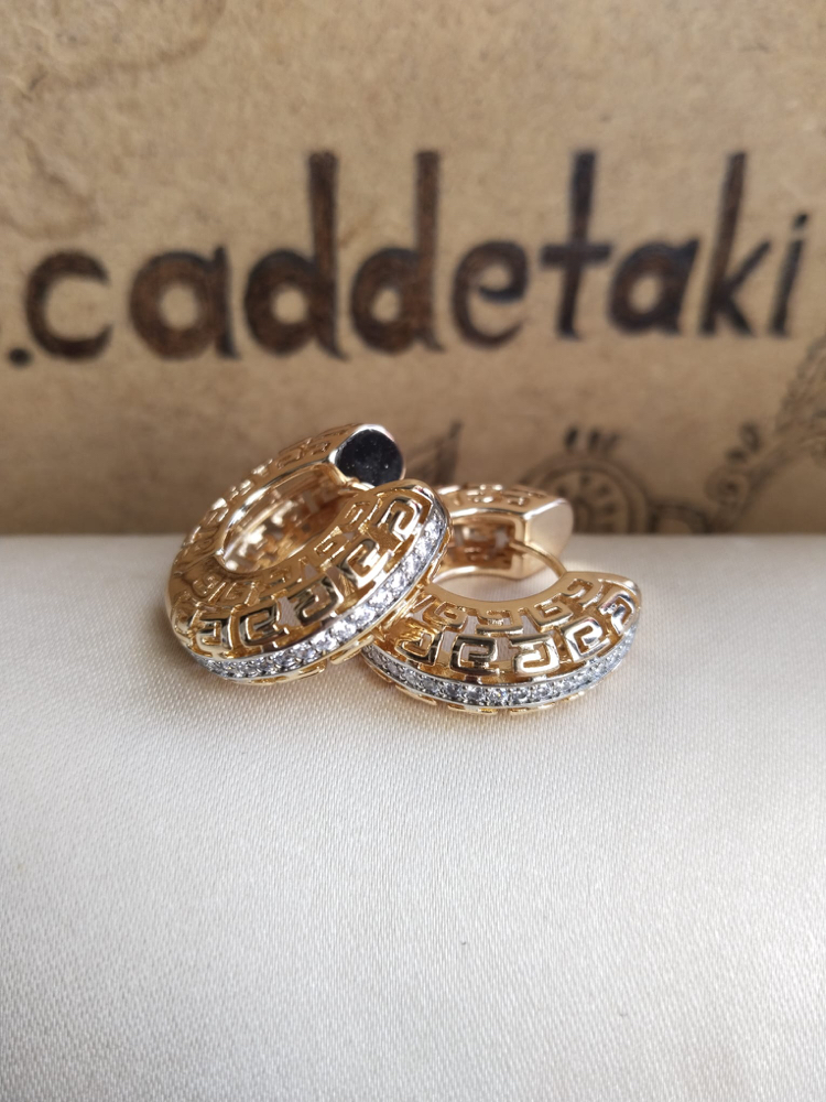 ÇELİK XP 18 K TAŞLI MRKA MODEL KÜPE