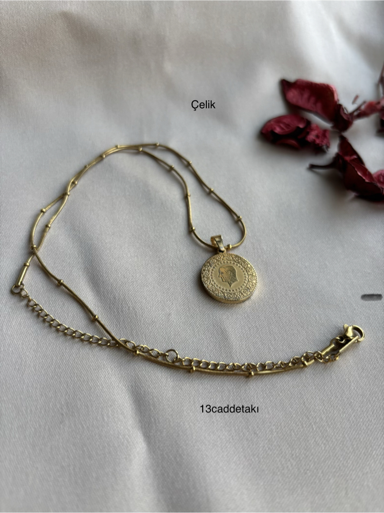 ÇELİK TURA MODEL DORİKA ZİNCİRLİ MODEL KOLYE