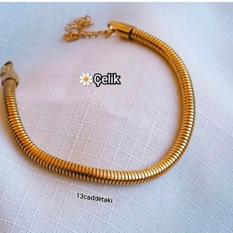 ÇELİK YILAN DERİSİ MODEL BİLEKLİK