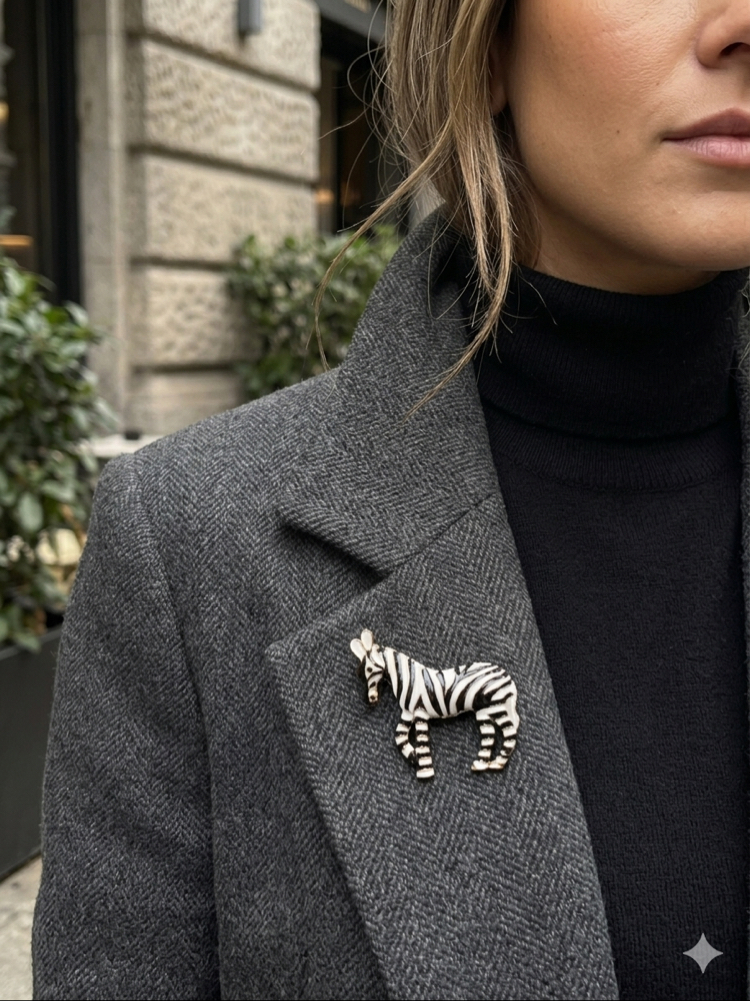 ZEBRA MODEL BROŞ