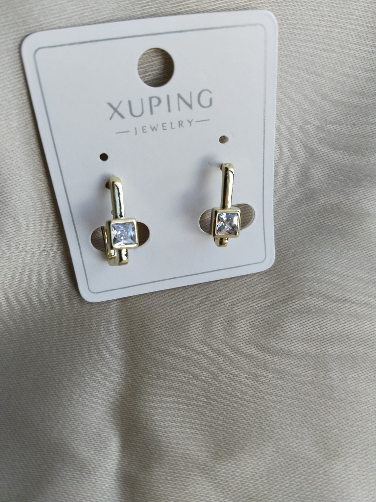 XUPİNG 14K TEK TAŞLI MODEL KÜPE