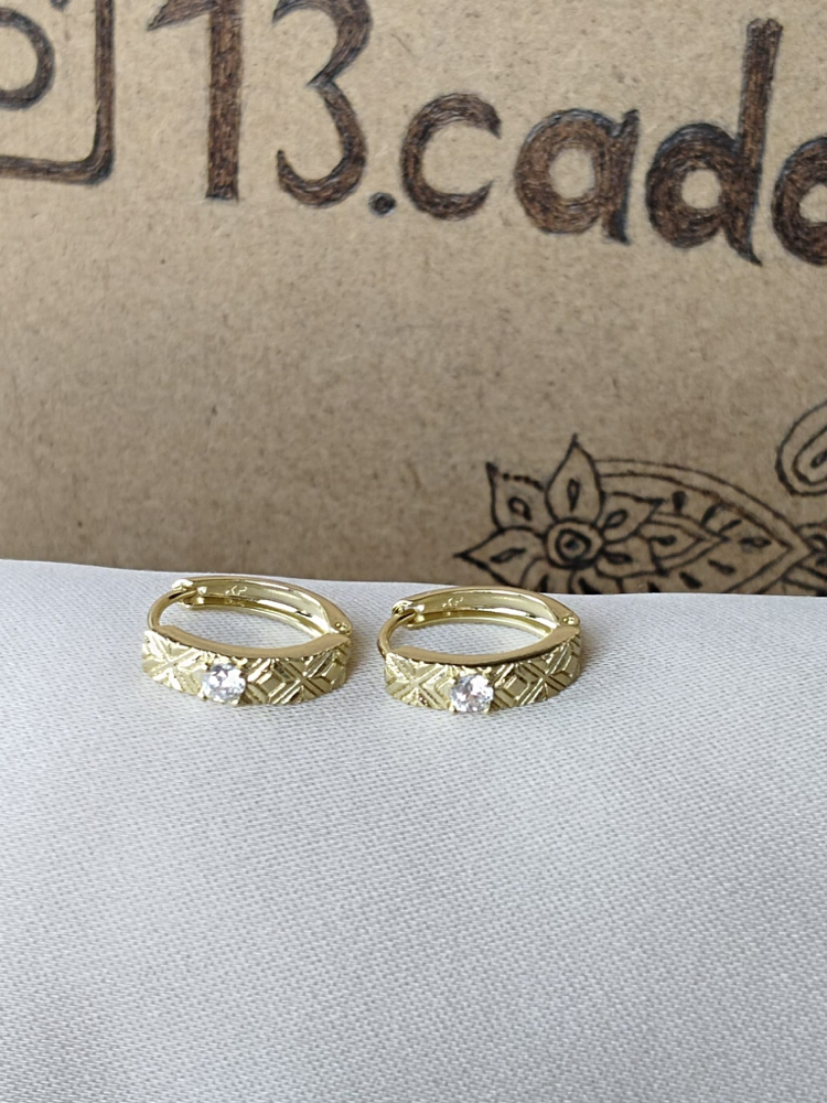 XUPİNG 14K TAŞLI HALKA KÜPE