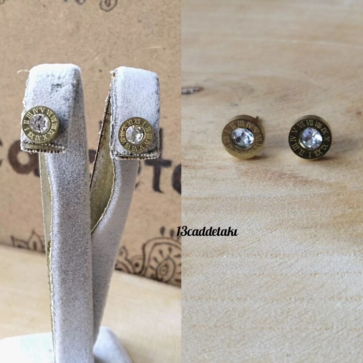 ÇELİK ROMA RAKAMLI YUVARLAK MODEL KÜPE