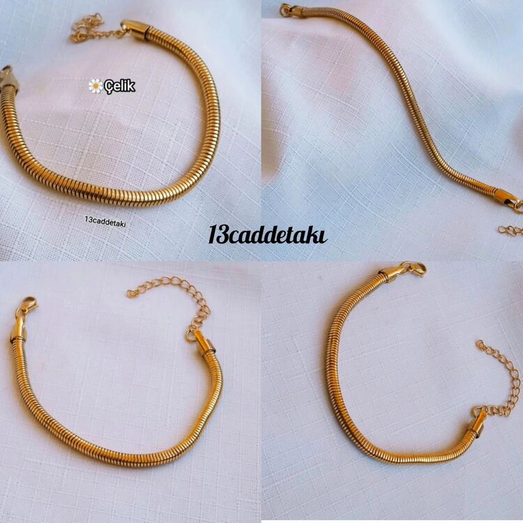 ÇELİK YILAN DERİSİ MODEL BİLEKLİK