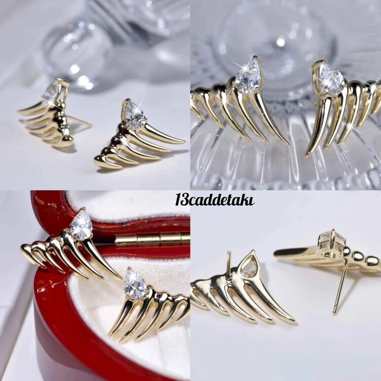 VİP ÖZEL SERİ TAŞLI TARAK MODEL KÜPE