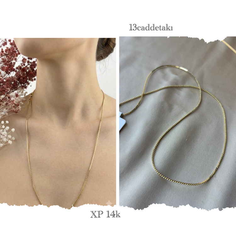 XUPİNG 14K EZME 60 cm KOLYE