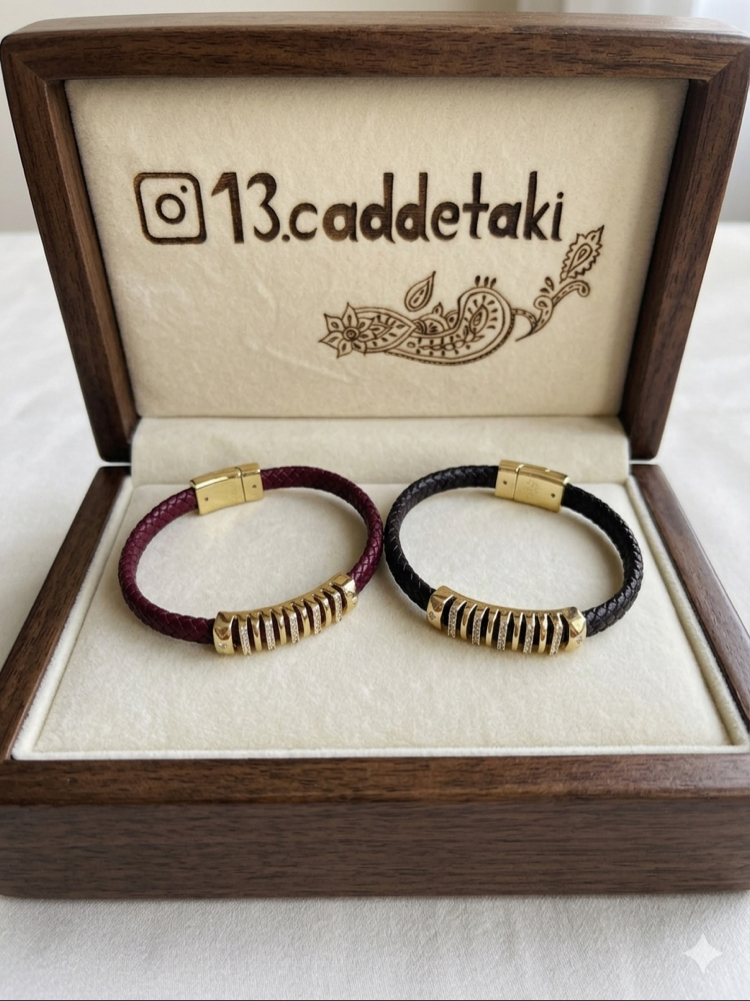 PİREMİUM SERİ DERİ KORDONLU BİLEKLİK