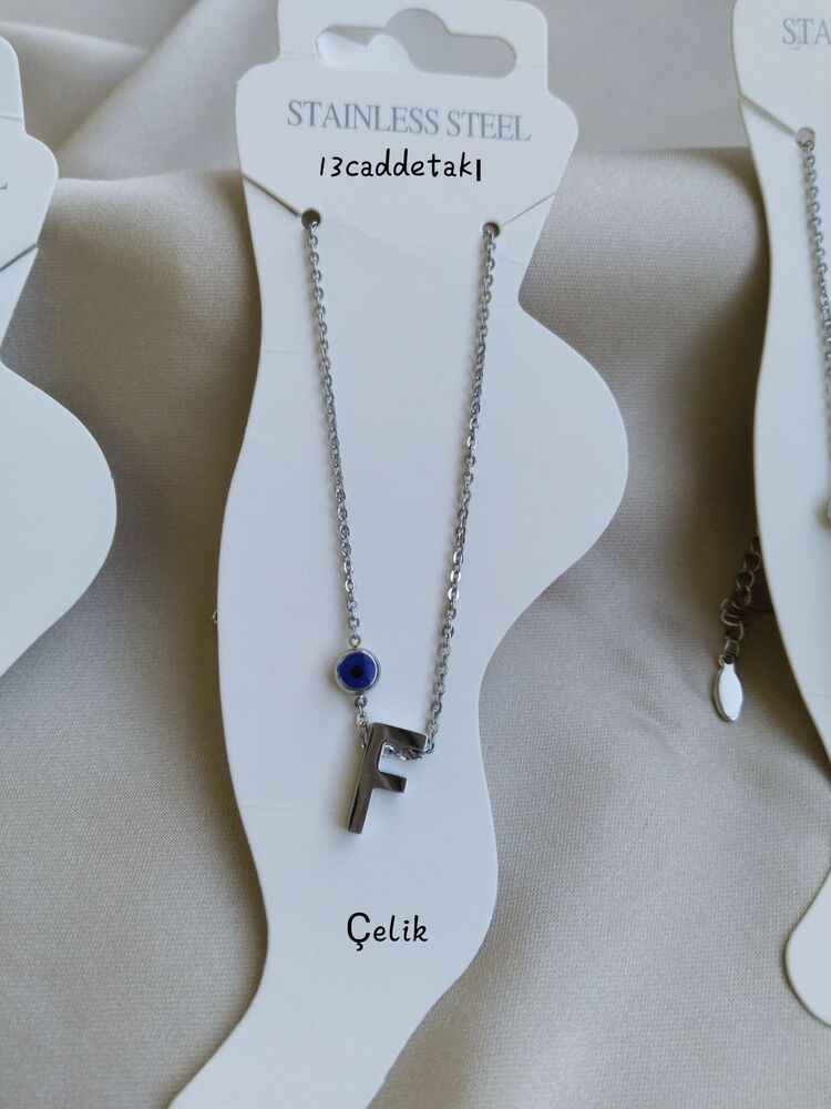ÇELİK NAZARLI F HARFLİ MODEL HALHAL 