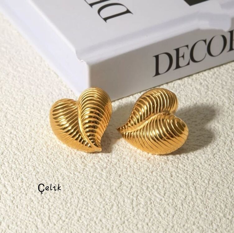 ÇELİK ŞERİTLİ KALP MODEL KÜPE