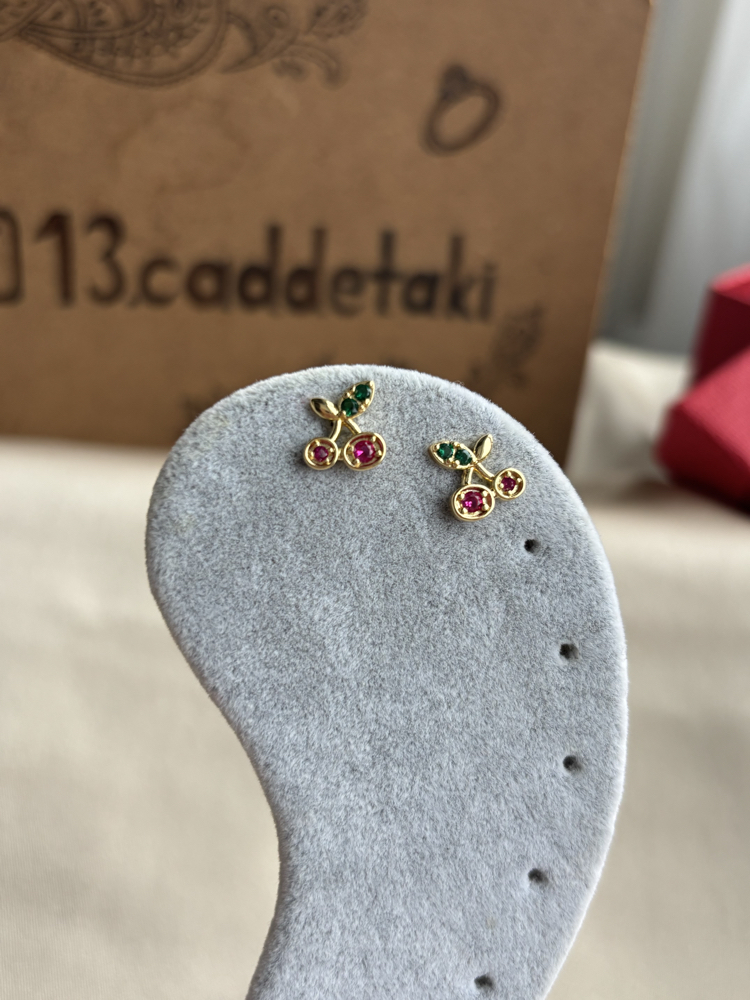 XUPİNG 14K KİRAZ MODEL KÜPE
