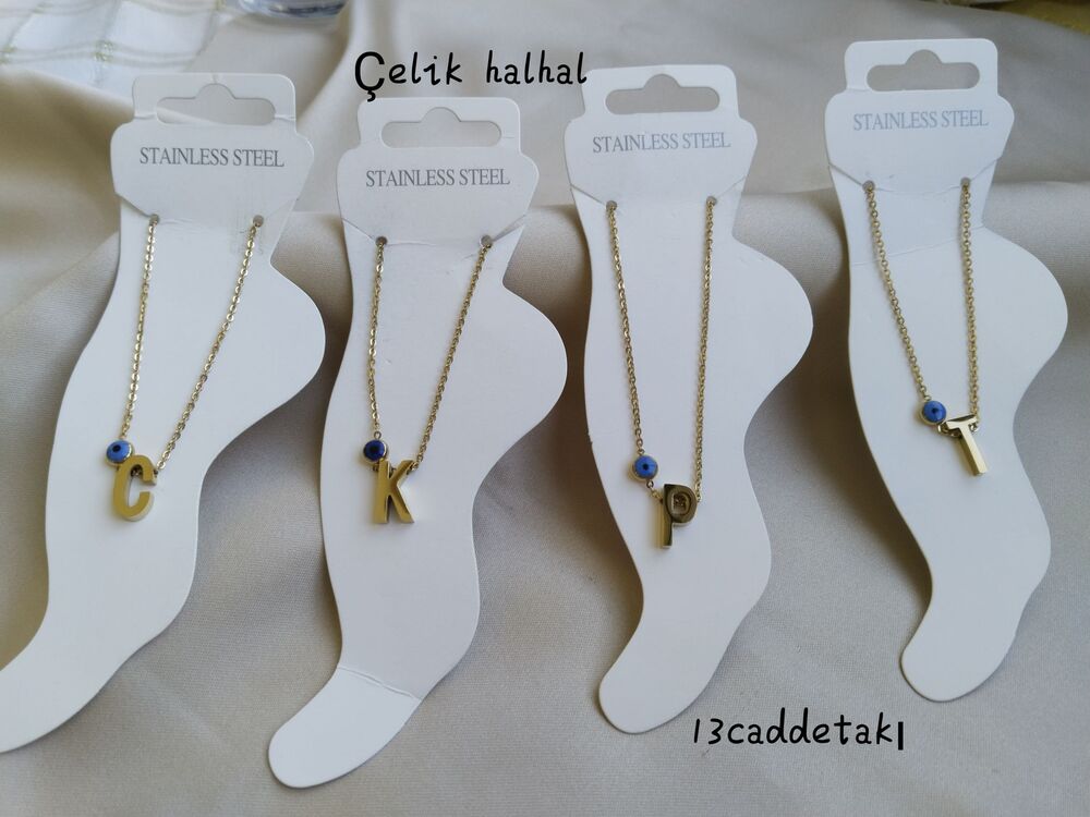 ÇELİK NAZAR BONCUKLU HARF MODEL HALHAL