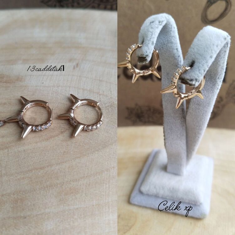 ÇELİK XP TAŞLI DİŞLİ MODEL KÜPE 