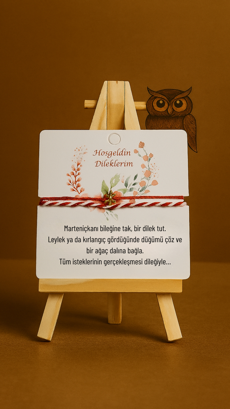 Marteniçka Kırmızı Beyaz Şans İpi