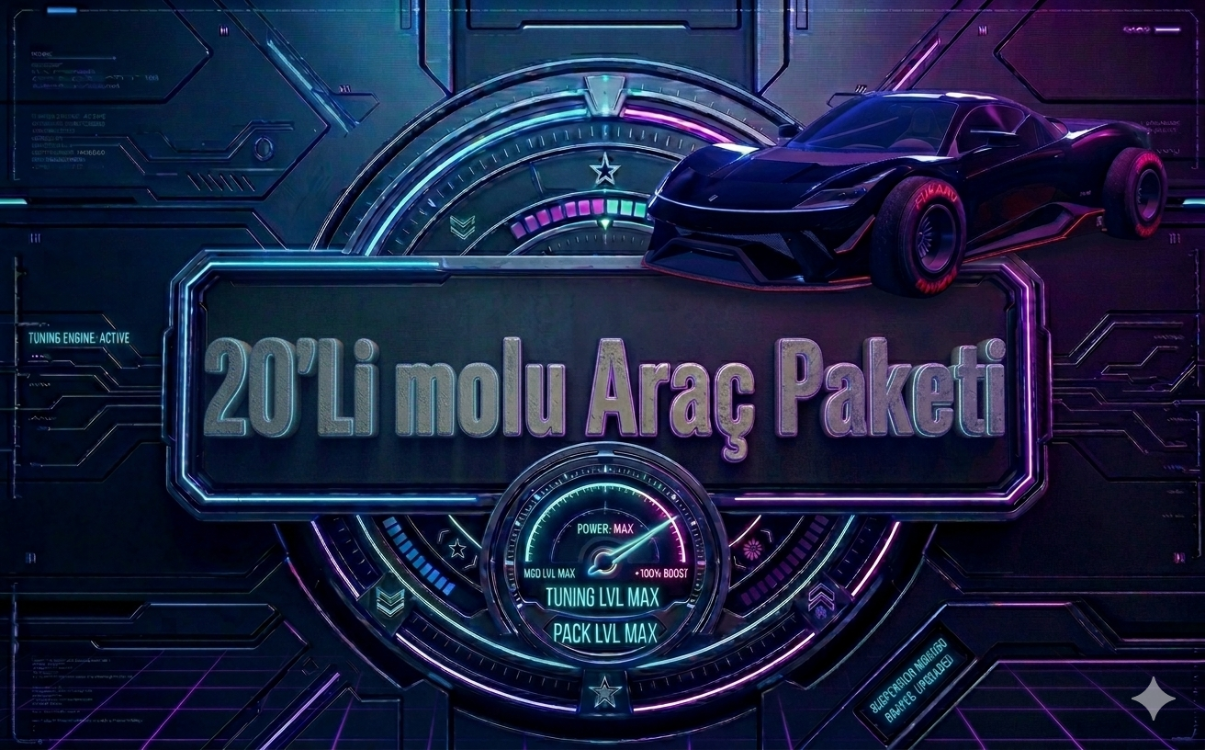 GTA ONLINE 20'Lİ MODLU ARAÇ BOOST PAKETİ