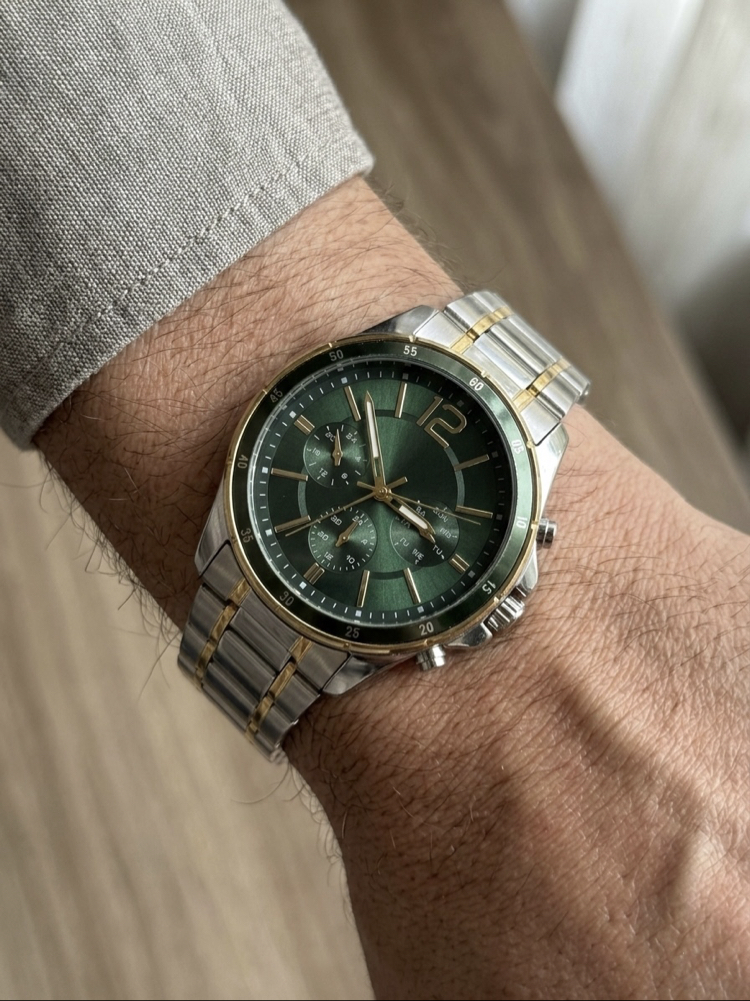 Axis - Silver / Gold Yeşil Kadran Saat