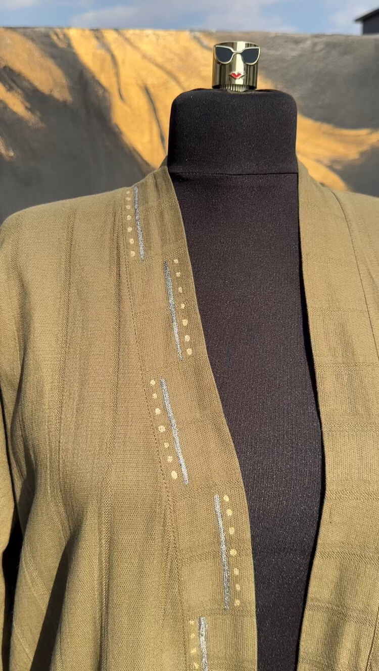 Hand-painted Linen Tiama Kimono 