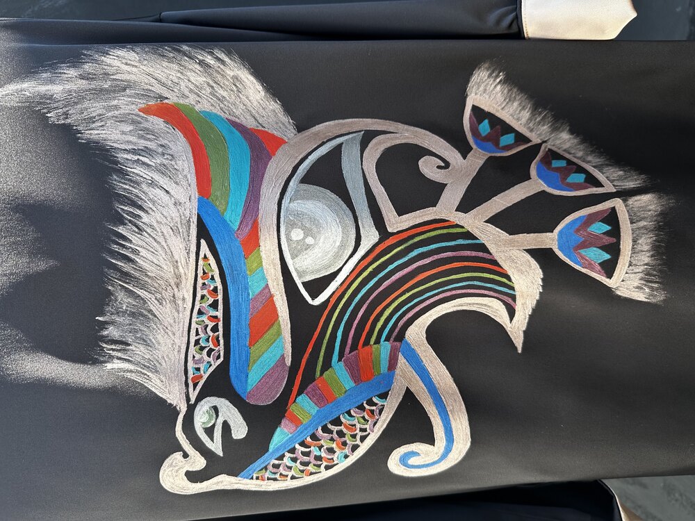 Hand-painted Athena Kimono