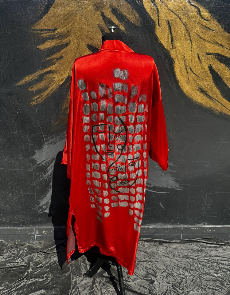 Hand-painted Thalia Kimono 